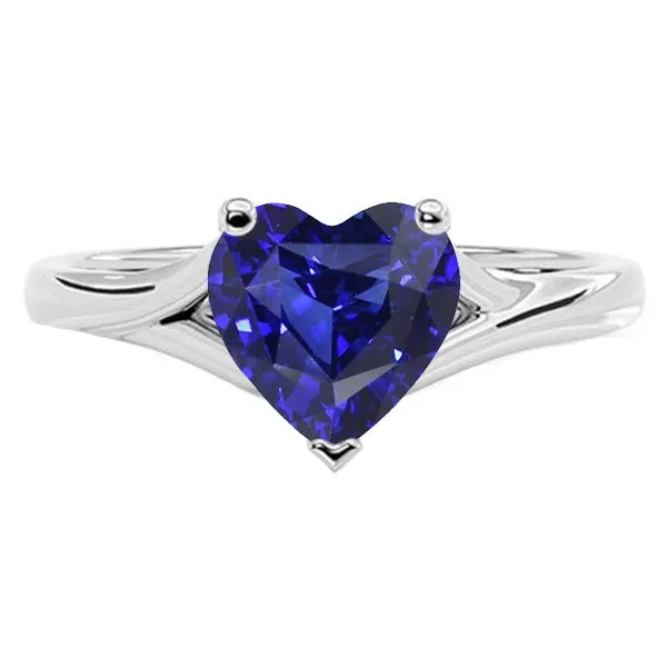 Heart Solitaire Gold Sapphire Ring Split Shank 250 Carats HarryChadEntcom Rings Heart Solitaire Gold Sapphire Ring Split Shank 250 Carats HarryChadEntcom Rings