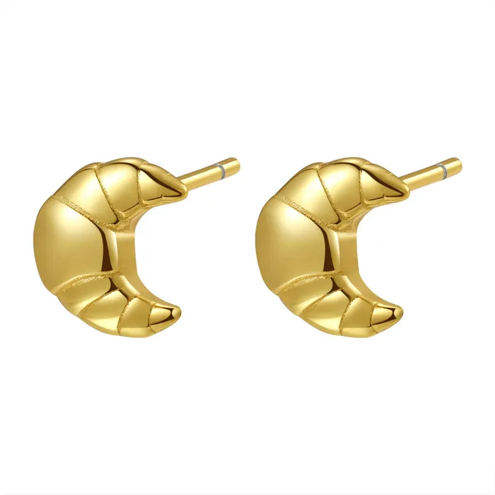 Hey Happiness Croissant Stud Earring Sterling Silver Earrings