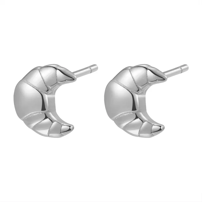 Hey Happiness Croissant Stud Earring Sterling Silver Earrings Hey Happiness Croissant Stud Earring Sterling Silver Earrings