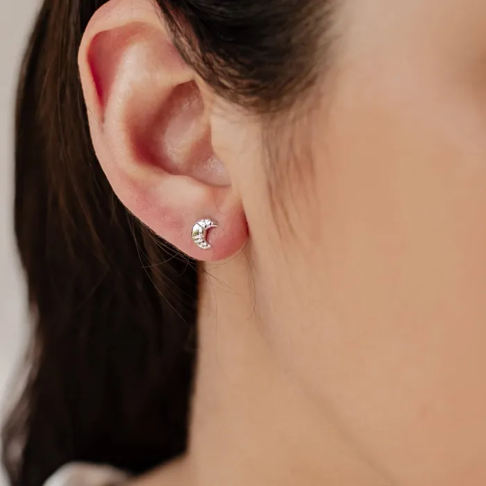 Hey Happiness Croissant Stud Earring Sterling Silver Earrings Hey Happiness Croissant Stud Earring Sterling Silver Earrings