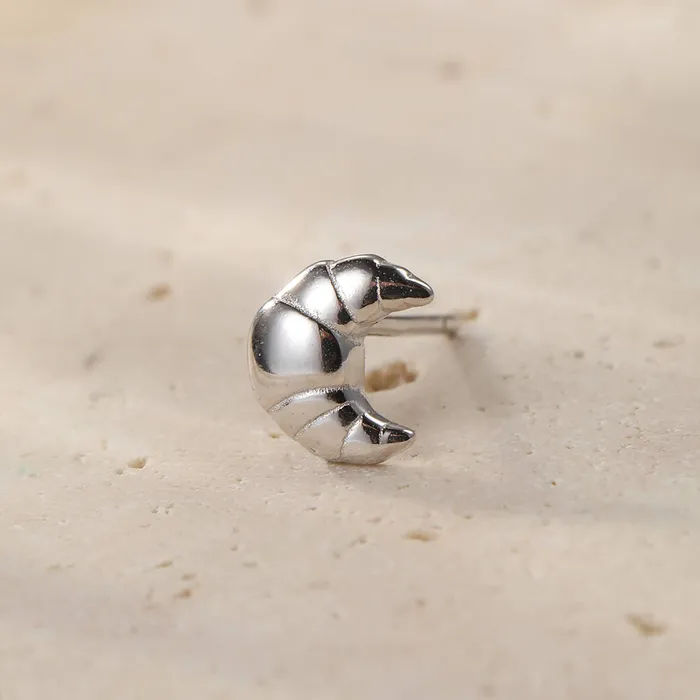 Hey Happiness Croissant Stud Earring Sterling Silver Earrings Hey Happiness Croissant Stud Earring Sterling Silver Earrings