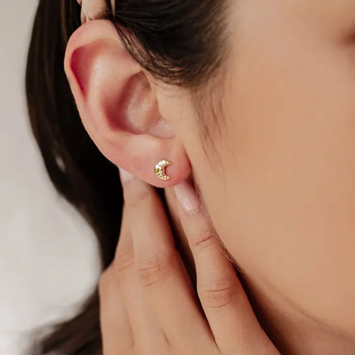 Hey Happiness Croissant Stud Earring Sterling Silver Earrings Hey Happiness Croissant Stud Earring Sterling Silver Earrings