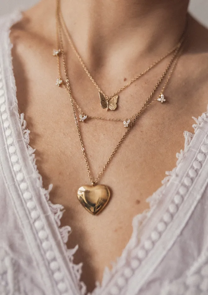 Hey Happiness Necklaces Butterfly Pendant Necklace Sterling Silver Gold Hey Happiness Necklaces Butterfly Pendant Necklace Sterling Silver Gold