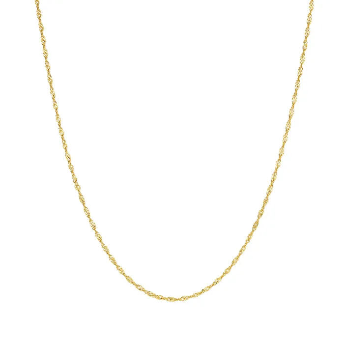 Hey Happiness Necklaces Fine Singapore Chain Sterling Silver Gold