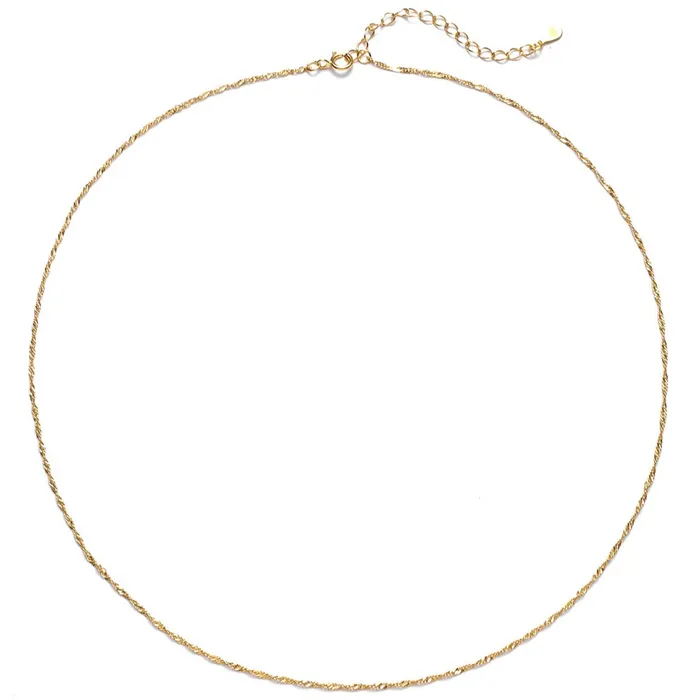Hey Happiness Necklaces Fine Singapore Chain Sterling Silver Gold Hey Happiness Necklaces Fine Singapore Chain Sterling Silver Gold