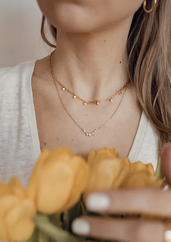 Hey Happiness Necklaces Gemstone Fireworks Necklace Sterling Silver Gold Hey Happiness Necklaces Gemstone Fireworks Necklace Sterling Silver Gold