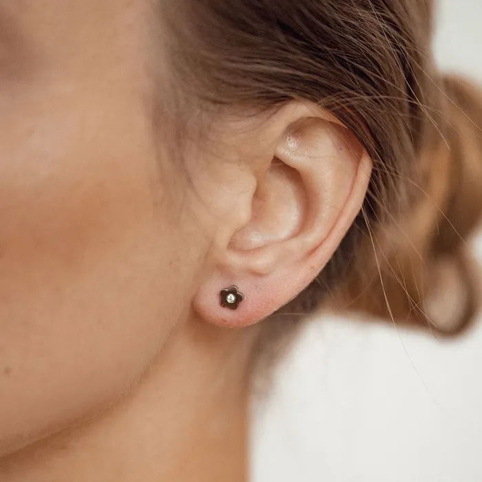 Hey Happiness Petite Flower Stud Earrings Silver Earrings Hey Happiness Petite Flower Stud Earrings Silver Earrings
