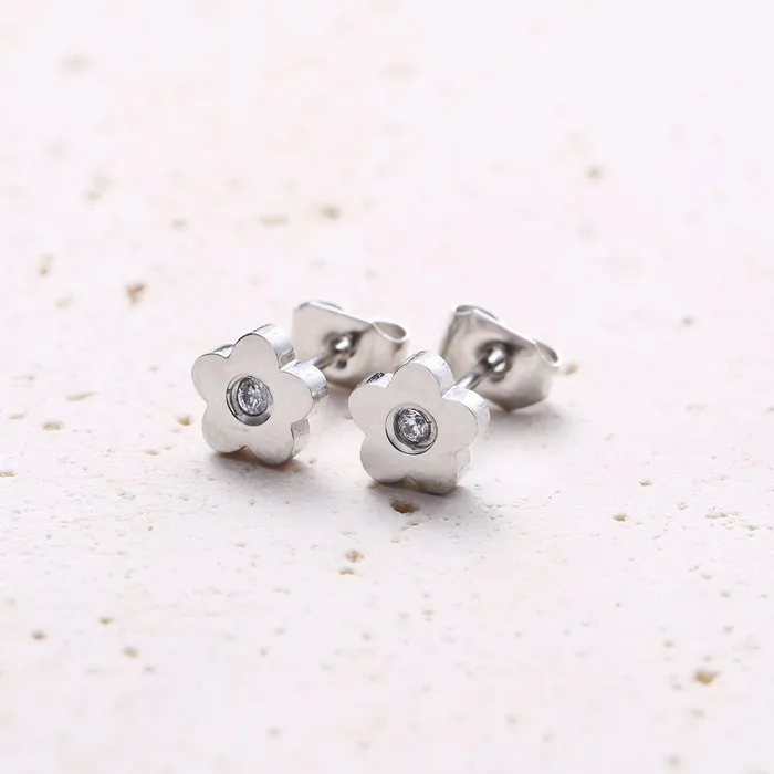 Hey Happiness Petite Flower Stud Earrings Silver Earrings Hey Happiness Petite Flower Stud Earrings Silver Earrings
