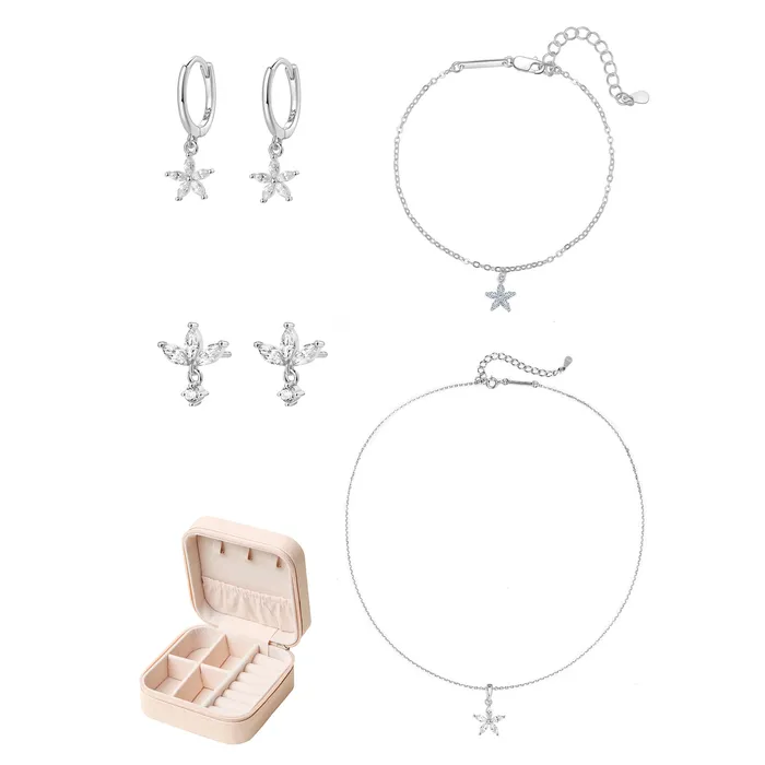 Hey Happiness Rings Daisy Sterling Silver Jewelry and Case Set Hey Happiness Rings Daisy Sterling Silver Jewelry and Case Set