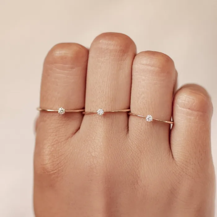 Hey Happiness Rings Infinite Bliss Diamond Ring 14K Gold Hey Happiness Rings Infinite Bliss Diamond Ring 14K Gold