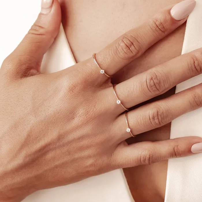 Hey Happiness Rings Infinite Bliss Diamond Ring 14K Gold Hey Happiness Rings Infinite Bliss Diamond Ring 14K Gold