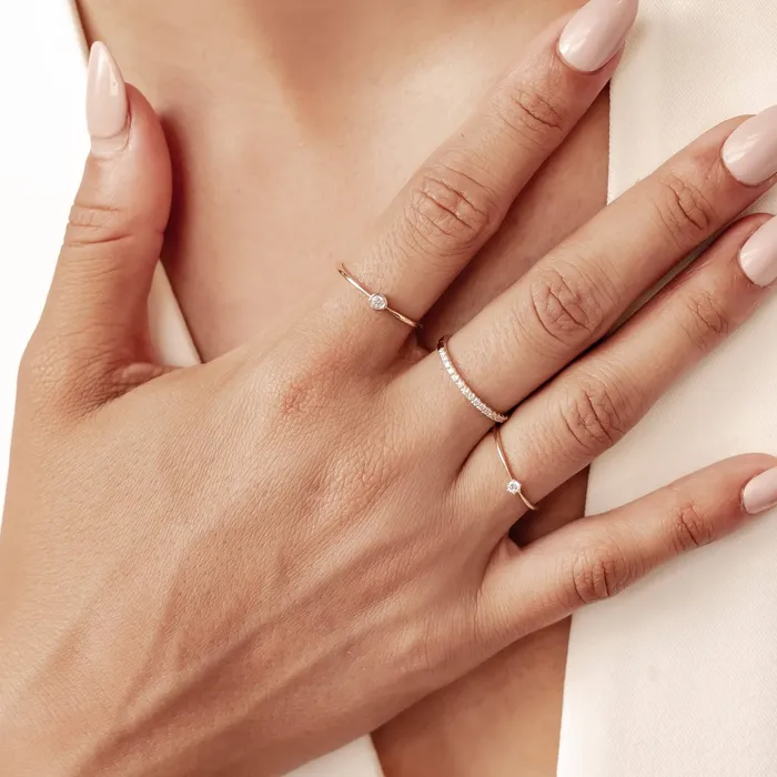 Hey Happiness Rings Infinite Bliss Diamond Ring 14K Gold Hey Happiness Rings Infinite Bliss Diamond Ring 14K Gold