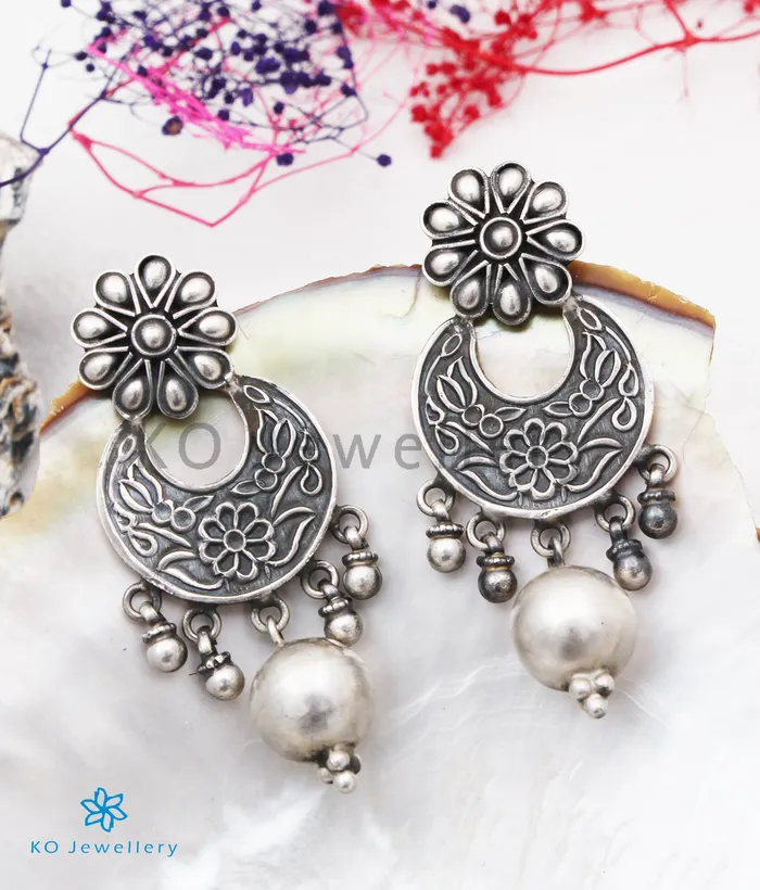 Jaipur Earrings The Vibhav Silver EarringsOxidised