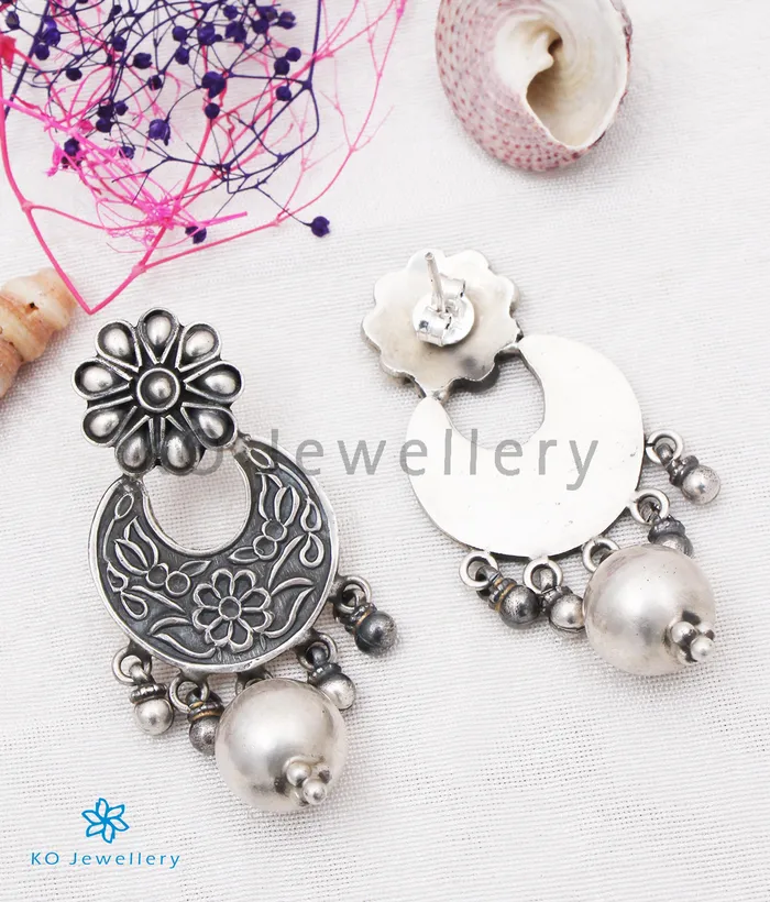 Jaipur Earrings The Vibhav Silver EarringsOxidised