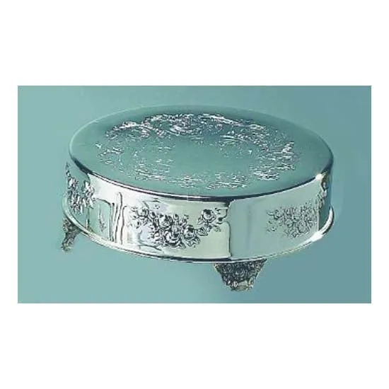 Leeber Silver Round Cake Plateau 16 SilverPlated Leeber Rings