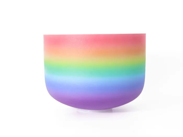 Life Changing Energy 69 Inch Full Color Frosted Crystal Singing Bowl FREE Mallet and Oring Rings Life Changing Energy 69 Inch Full Color Frosted Crystal Singing Bowl FREE Mallet and Oring Rings