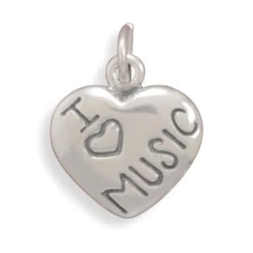 MMA Charm Necklaces MMA I Love Music Charm