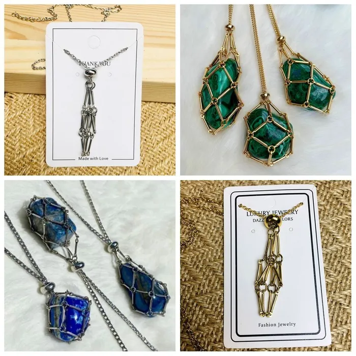 Necklaces Crystal Holder Cage Necklace Stones NOT Included Life Changing Energy