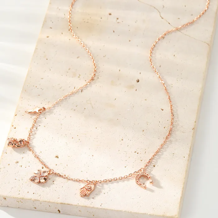 Necklaces Hey Happiness Lucky Charms Pendant Necklace Sterling Silver Necklaces Hey Happiness Lucky Charms Pendant Necklace Sterling Silver