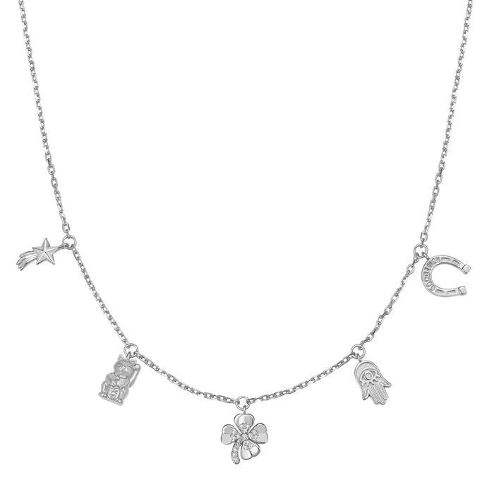 Necklaces Hey Happiness Lucky Charms Pendant Necklace Sterling Silver Necklaces Hey Happiness Lucky Charms Pendant Necklace Sterling Silver