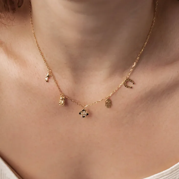 Necklaces Hey Happiness Lucky Charms Pendant Necklace Sterling Silver Necklaces Hey Happiness Lucky Charms Pendant Necklace Sterling Silver