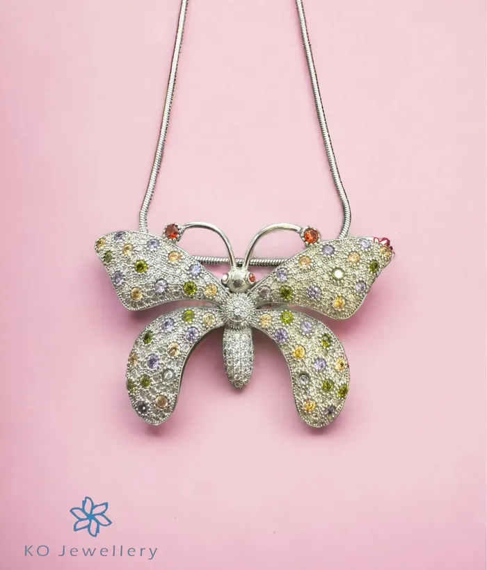Necklaces Imported The Butterfly Silver Brooch Pendant