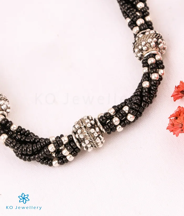 Necklaces JP Nagar The Sonali Silver Beads Necklace