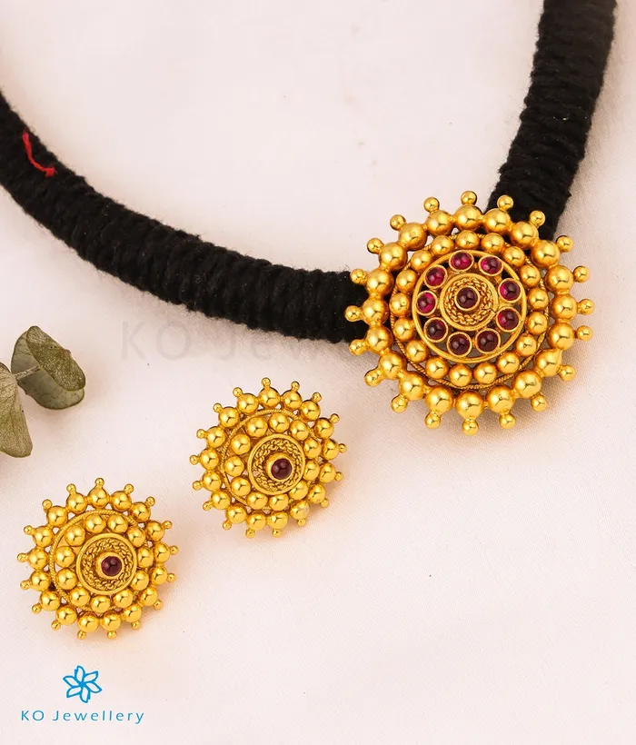 Necklaces Silversmith The Chakratiya Silver Thread Necklace Black