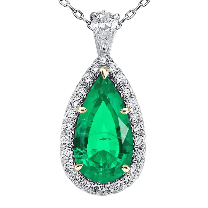 Necklaces Sparkling Green Emerald Halo Pendant Ladies Jewelry HarryChadEntcom Necklaces Sparkling Green Emerald Halo Pendant Ladies Jewelry HarryChadEntcom