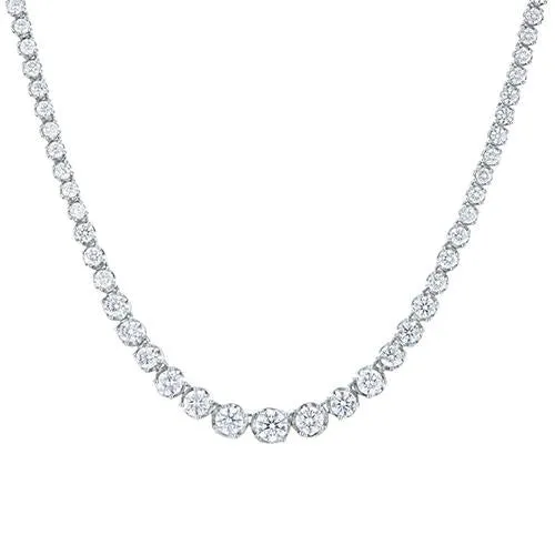 Necklaces White Gold 14K Round Cut Sparkling 1500 Ct Natural Earth Mined Diamonds Ladies Necklace GB