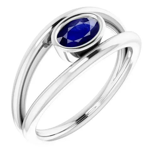 Oval Solitaire 2 Carat Ring Bezel Set Blue Ceylon Sapphire Gold 14K HarryChadEntcom Rings Oval Solitaire 2 Carat Ring Bezel Set Blue Ceylon Sapphire Gold 14K HarryChadEntcom Rings