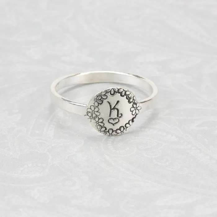 PSV Rings Sterling Silver Circle Ring Stamping Blank SIZE 7