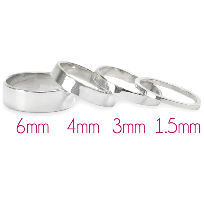 PSV Rings Sterling Silver Ring Stamping Blank 3mm Wide SIZE 7