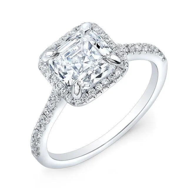 Rings 223 Carats Natural Earth Mined Diamond Engagement Ring Halo GB