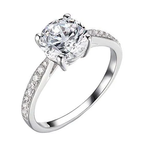 Rings 245 Carats Natural Earth Mined Diamond Engagement Ring Women White Gold Jewelry New GB Rings 245 Carats Natural Earth Mined Diamond Engagement Ring Women White Gold Jewelry New GB