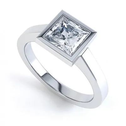 Rings Bezel Set Princess Cut 250 Carats Natural Earth Mined Diamond Anniversary Solitaire Ring GB Rings Bezel Set Princess Cut 250 Carats Natural Earth Mined Diamond Anniversary Solitaire Ring GB