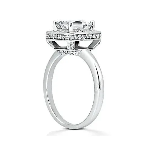 Rings Emerald Halo Natural Earth Mined Diamond Wedding Ring 220 Ct GB Rings Emerald Halo Natural Earth Mined Diamond Wedding Ring 220 Ct GB