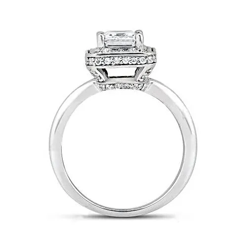 Rings Emerald Halo Natural Earth Mined Diamond Wedding Ring 220 Ct GB Rings Emerald Halo Natural Earth Mined Diamond Wedding Ring 220 Ct GB