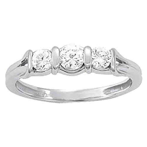 Rings GB 060 Carat Natural Earth Mined Diamonds Engagement Ring Three Stone White Gold 14K Rings GB 060 Carat Natural Earth Mined Diamonds Engagement Ring Three Stone White Gold 14K