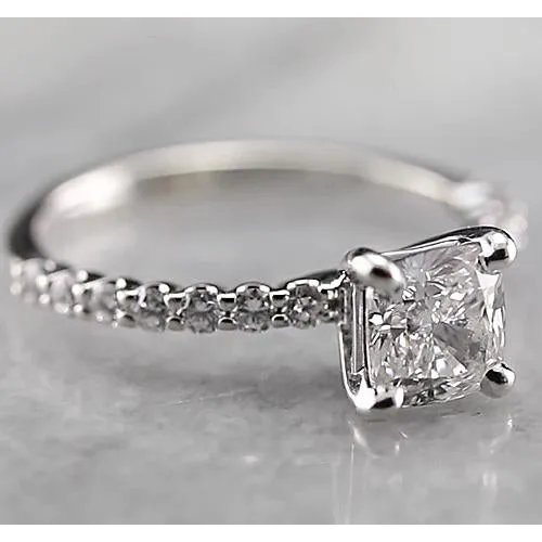 Rings GB 150 Carats Radiant Real Natural Earth Mined Diamond Engagement Ring White Gold 14K Rings GB 150 Carats Radiant Real Natural Earth Mined Diamond Engagement Ring White Gold 14K