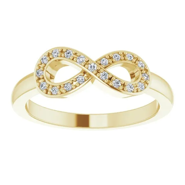 Rings GB 1 Carat Infinity Natural Earth Mined Diamond Promise Ring Yellow Gold 14K Vs1 F Rings GB 1 Carat Infinity Natural Earth Mined Diamond Promise Ring Yellow Gold 14K Vs1 F