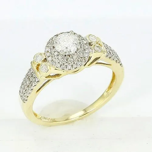 Rings GB 14K Yellow Gold 225 Ct Pave Set Natural Earth Mined Diamond Ring Jewelry New Rings GB 14K Yellow Gold 225 Ct Pave Set Natural Earth Mined Diamond Ring Jewelry New