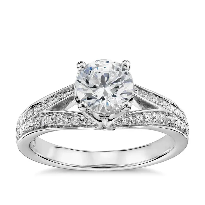 Rings GB 220 Ct Solitaire With Accent Genuine Natural Earth Mined Diamonds Wedding Ring Gold 14K Rings GB 220 Ct Solitaire With Accent Genuine Natural Earth Mined Diamonds Wedding Ring Gold 14K