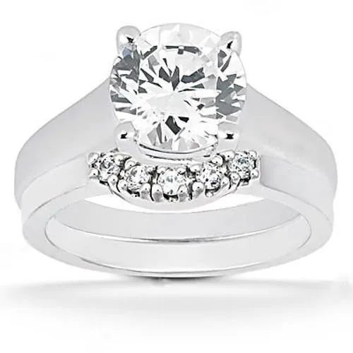 Rings GB 2 Ct Natural Earth Mined Diamonds Engagement Ring Set Ring White Gold 14K Rings GB 2 Ct Natural Earth Mined Diamonds Engagement Ring Set Ring White Gold 14K