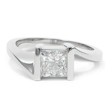 Rings GB 3 Ct Princess Cut Natural Earth Mined Diamond Engagement Ring White Gold 14K Rings GB 3 Ct Princess Cut Natural Earth Mined Diamond Engagement Ring White Gold 14K
