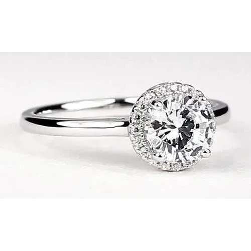 Rings GB Custom Jewelry Halo Setting Engagement Ring 150 Carats Natural Earth Mined Diamond Rings GB Custom Jewelry Halo Setting Engagement Ring 150 Carats Natural Earth Mined Diamond