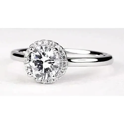 Rings GB Custom Jewelry Halo Setting Engagement Ring 150 Carats Natural Earth Mined Diamond Rings GB Custom Jewelry Halo Setting Engagement Ring 150 Carats Natural Earth Mined Diamond