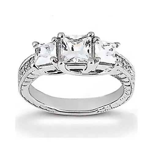 Rings GB Natural Earth Mined Diamond Engagement Ring Vintage Style 212 Ct White Gold 14K Rings GB Natural Earth Mined Diamond Engagement Ring Vintage Style 212 Ct White Gold 14K