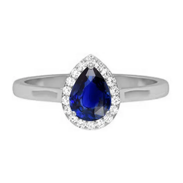Rings Halo Pear Deep Blue Sapphire Ring White Gold 3 Carats Jewelry HarryChadEntcom Rings Halo Pear Deep Blue Sapphire Ring White Gold 3 Carats Jewelry HarryChadEntcom