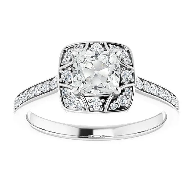 Rings Halo Ring With Accents Cushion Old Cut Natural Earth Mined Diamond Prong Set 550 Carats HarryChadEntcom Rings Halo Ring With Accents Cushion Old Cut Natural Earth Mined Diamond Prong Set 550 Carats HarryChadEntcom